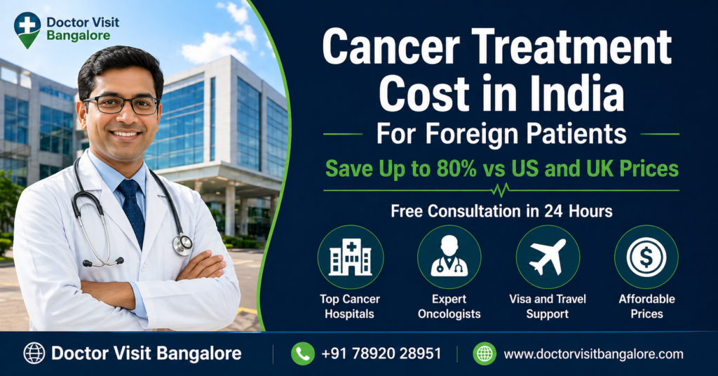Cancer treatment cost in India for foreign patients with top hospitals, expert oncologists, visa support and affordable prices in Bangalore
