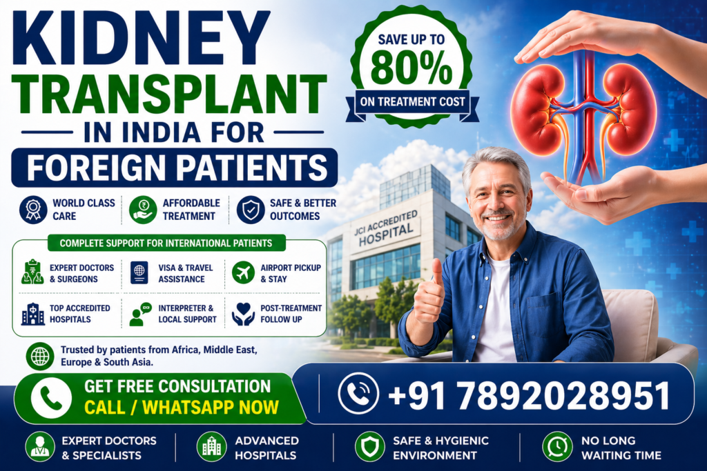 Kidney transplant cost in India for foreign patients in Bangalore with affordable pricing and world-class hospitals
