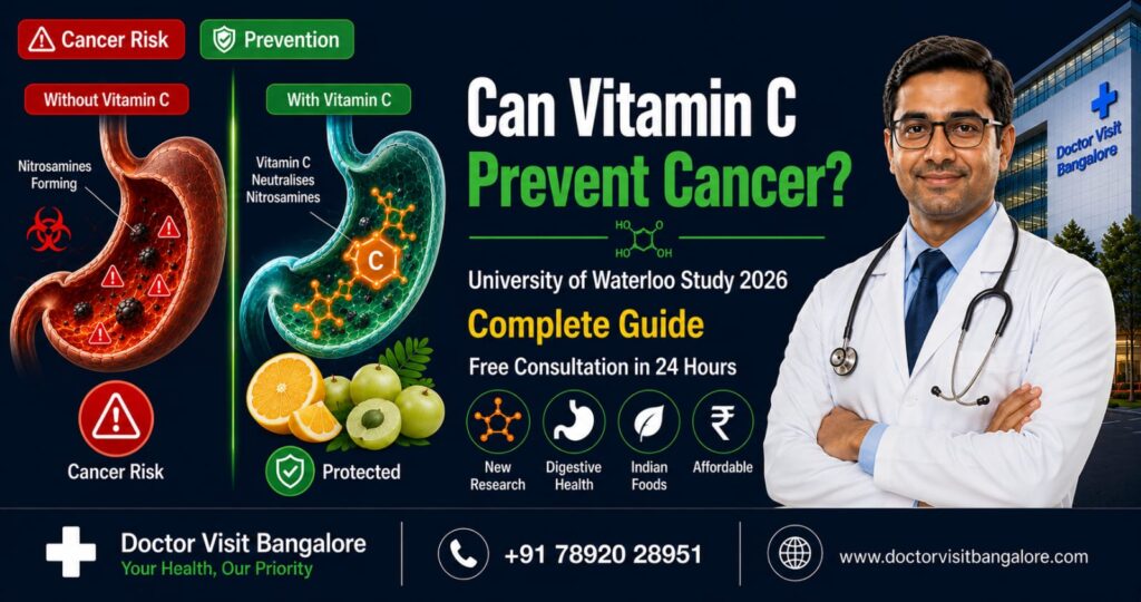 Vitamin C cancer prevention 2026 — University of Waterloo breakthrough study complete guide for India with foods dosage and expert advice by Doctor Visit Bangalore