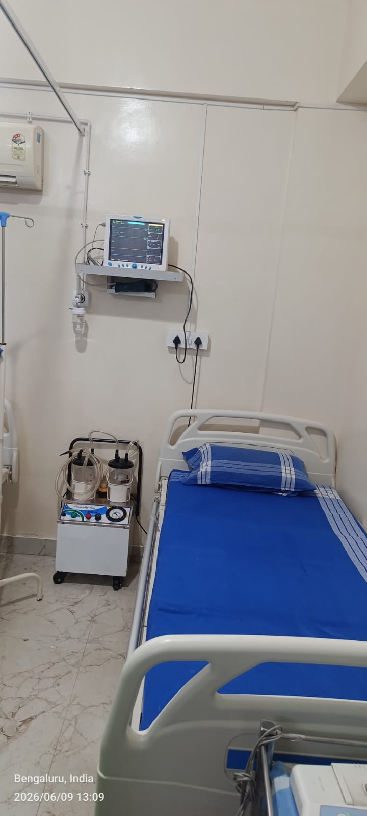 Medwell Hospital ICU Monitoring Room Bangalore Medwell Hospital ICU room with patient vitals monitoring Bangalore