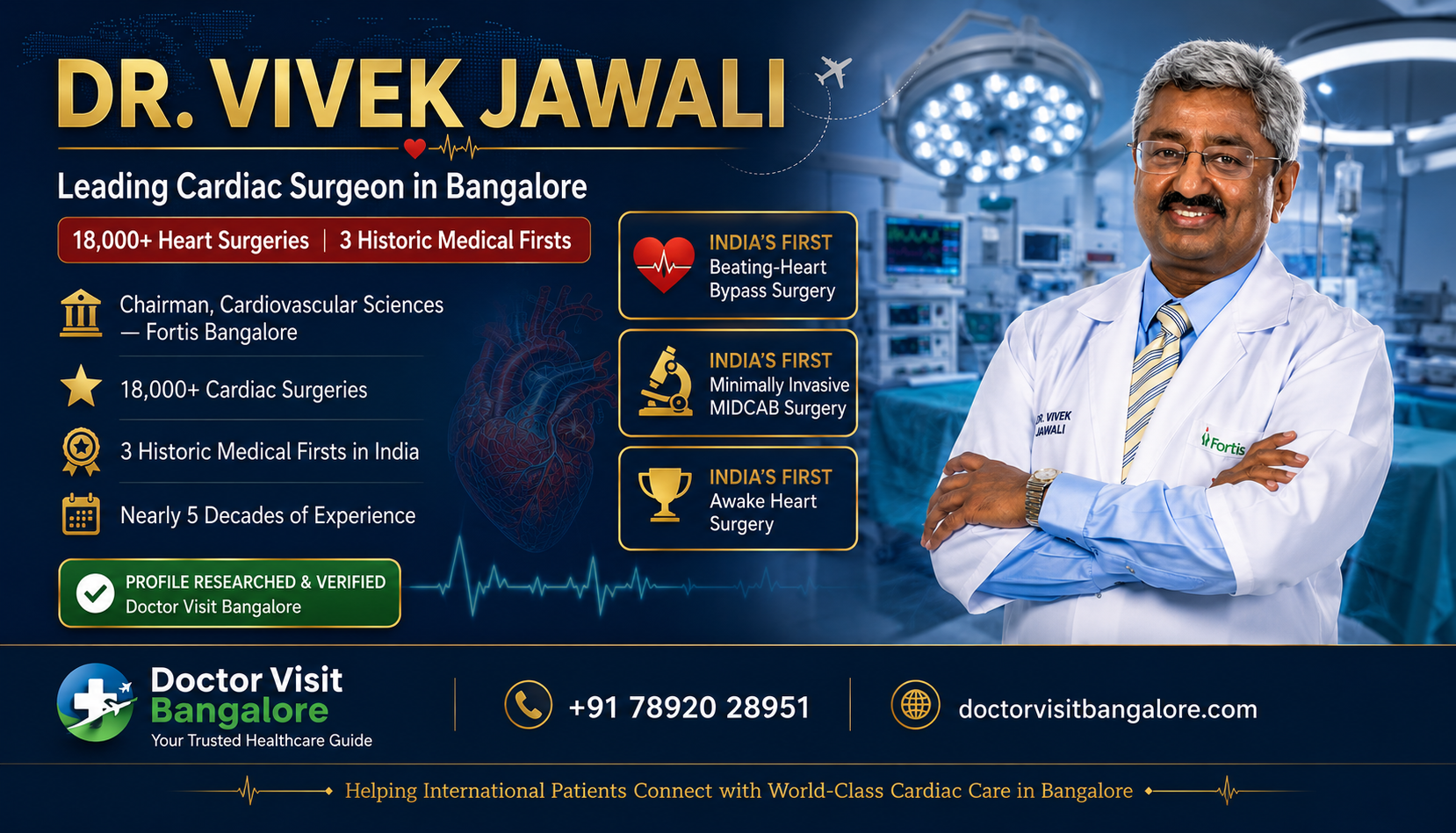 Dr Vivek Jawali Cardiac Surgeon Bangalore Fortis Hospital
