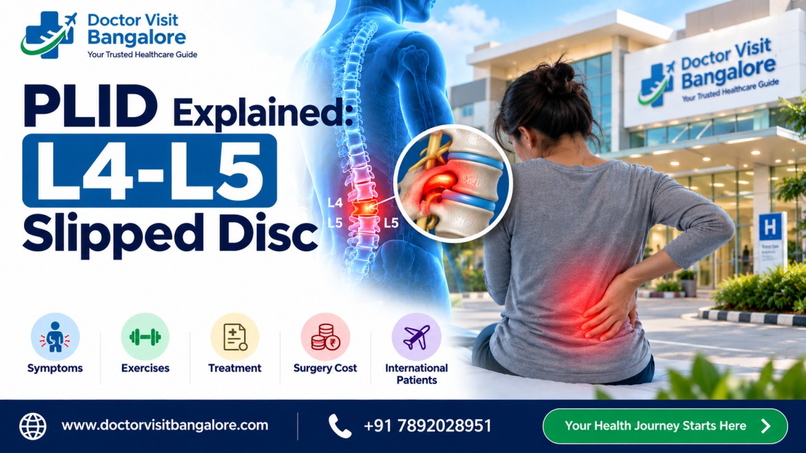 PLID Explained: L4-L5 Slipped Disc — symptoms, exercises, treatment, surgery cost, and international patient support | Doctor Visit Bangalore